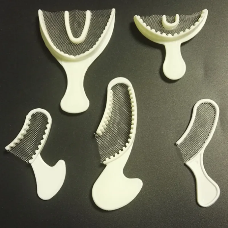 50pcs Dental Disposable Impression Tray Bite Registration Tray Sideless