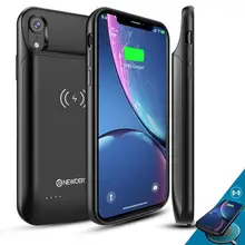 Обновленный чехол для iphone XR с аккумулятором Qi, совместим с беспроводной зарядкой, тонкий чехол для iphone XR емкостью 6000 мАч