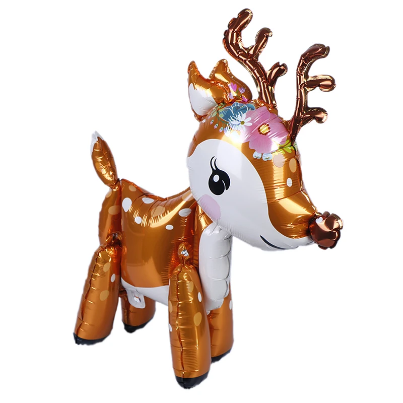 

New 3D Cute Deer Aluminum Foil Foil balloons Cartoon Elk Animal Balloon Baby Shower Birthday Wedding Party Decoration Supplies