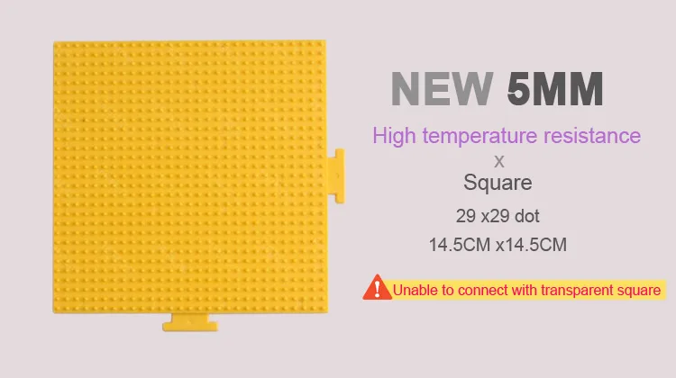 Yant Jouet 5 мм Хама бусины желтый Pegboard высокая термостойкость шаблон доска квадратный DIY рисунок Материал