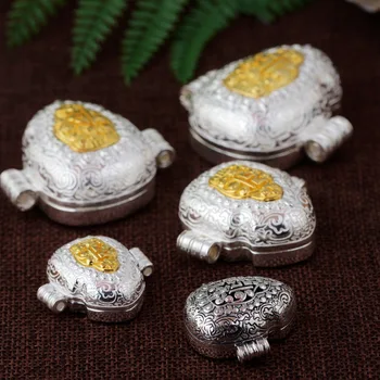

Gold emperor ga black box pendant S925 silver Thai silver wholesale buddhist vajra pendant new lovers