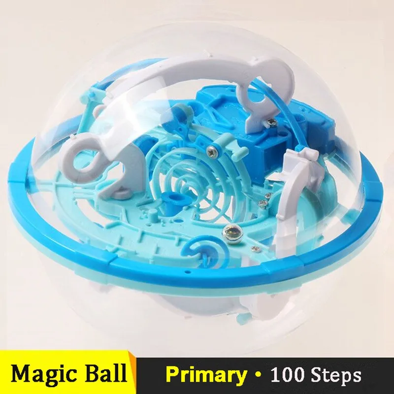 Puzzle Magic Cube Ball Small Size 3D Labyrinth Magic Jigsaw Intellect Ball Marble Puzzle Teaser Perplexus