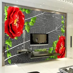 Beibehang заказ фреска обои любой размер рельеф трехмерный цветок ТВ фоне стены обои для гостиной