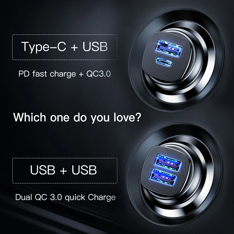 Baseus 30 W USB نوع C PD سريعة تهمة 4.0 3.0 شاحن سيارة لهواوي أدائنا SCP الهاتف المحمول شاحن سريع سيارة الهاتف شاحن