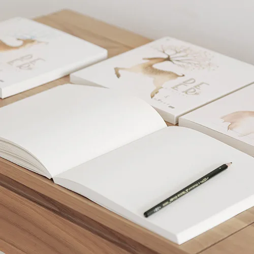 

Cute Cartoon Cover Thick Sketchbook 21*21cm Blank Paper Notebook