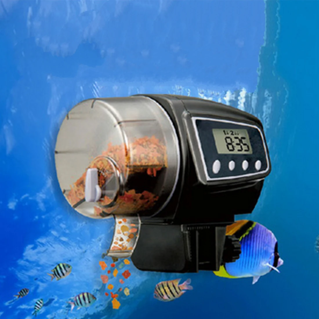 Автоматическая кормушка для аквариума, автоматические кормушки с таймером, дозатор для кормления домашних животных, ЖК-дисплей, фидер для рыб