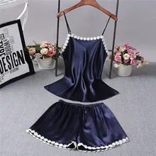 Новое Сексуальное вечернее женское платье с глубоким v-образным вырезом на плече из искусственного шелка, кружевная Пижама с цветком, ночная рубашка, домашняя одежда