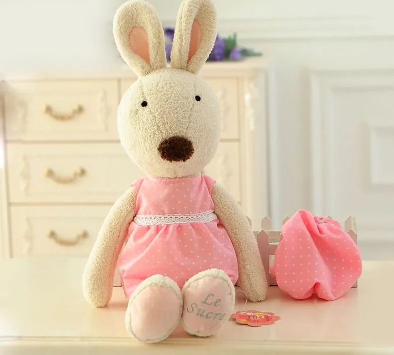 Le sucre Kawaii rabbit 30 см одежда Одна Шляпа Кролик плюшевые детские мягкие игрушки куклы Подарки, одежду можно снять