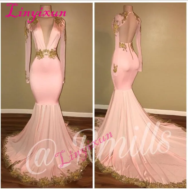 pearl pink prom dress