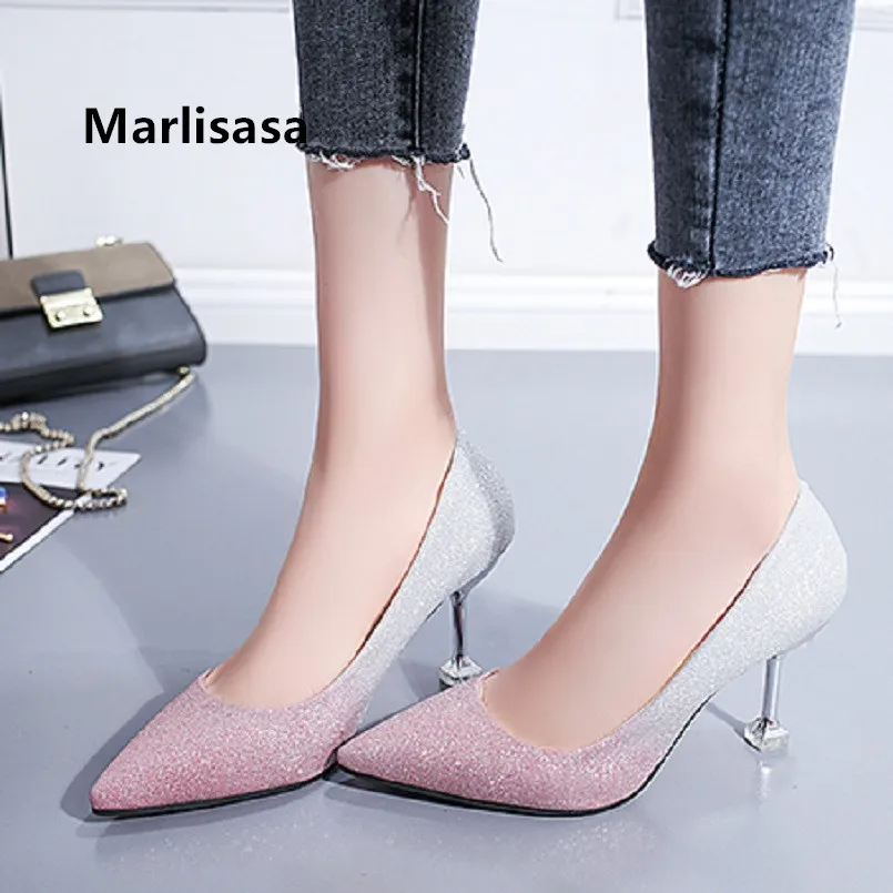 

Marlisasa Lady Cute Sweet Comfortable High Heels Women Sexy Party Night Club Pink High Heel Pumps Shoes Pompes Femmes F5350