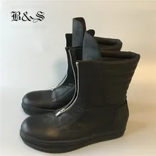 Большая распродажа черные и Street Фрист двор из коровьей кожи Высокие ручной работы Мужские ботинки бутик мотоциклы широкий Для мужчин рок сапоги