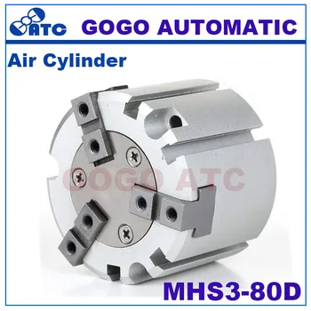 

GOGO High quality double acting pneumatic gripper MHS3-80D SMC type Parallel Style Air Gripper 3-Finger Type