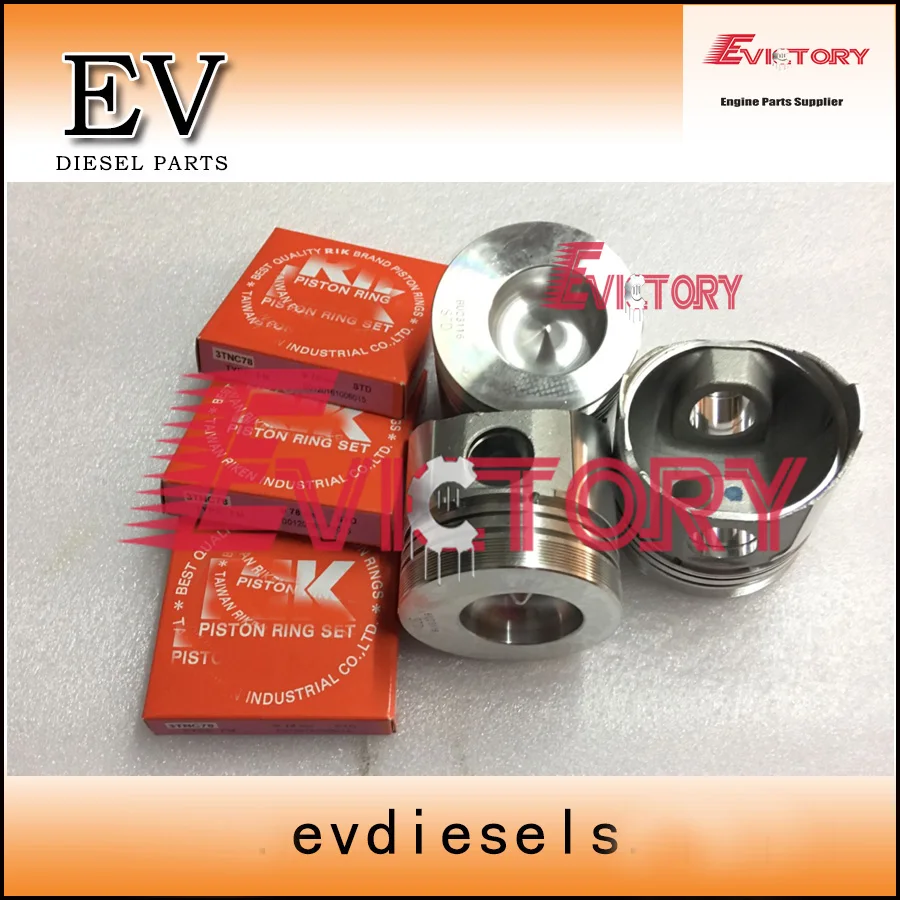 

For yanmar engine 3TN78E 3TNE78 3TN78 3TNA78 3TNC78 piston +piston ring set