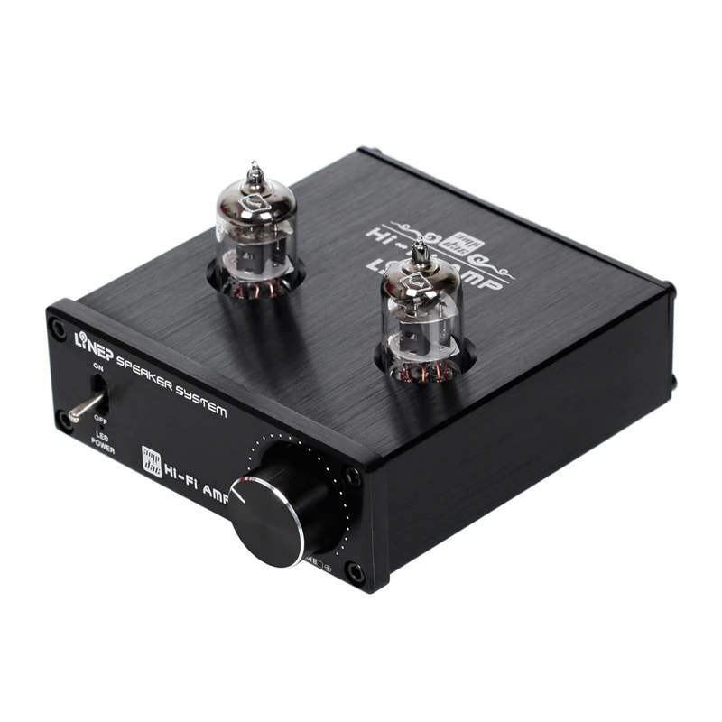 LYNEPAUAIO 6J1 Vacuum Tube Amplifier Front Stereo Amplifier Rca Signal Input And Output With Sound Adjustment Control(Us Plug)