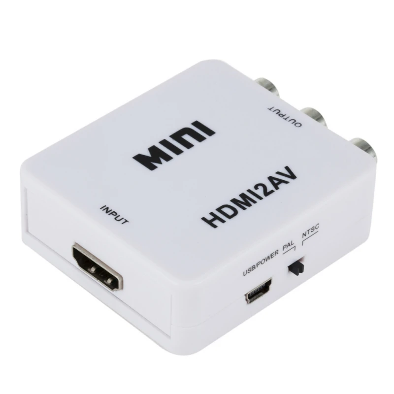 

1080P Composite Audio Video Adapter Upscaler HDMI To AV Adapter Converters With USB Cable HDMI To AV RCA CVBS Converter New