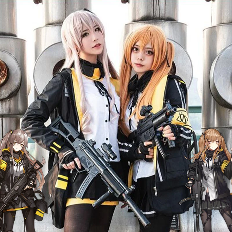 Girls 'Frontline UMP45 Robe Uniforme Cosplay Costume Outfit Set Complet Manteau Girls 'Frontline UMP45 Robe Uniforme Cosplay Costume Outfit Set Complet Manteau