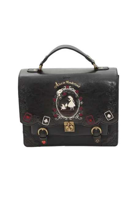 Alice In Wonderland Shoulder Bags Axes Femme Vintage Student Schoolbag Playing Cards Silhouette Handbag Leather Bag Shoulder Bags AliExpress