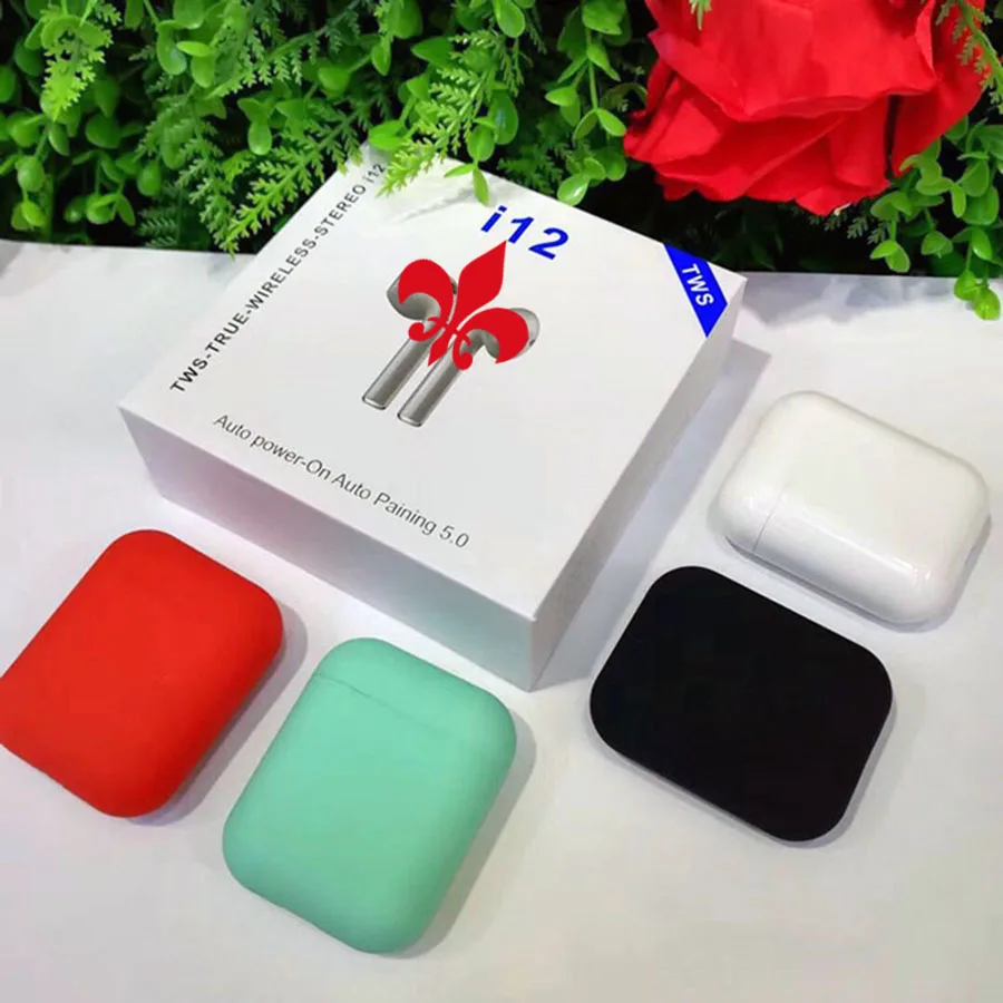 

i12 tws Bluetooth Earphone Wireless earphones Touch control Earbuds 3D Surround Sound & Charging case for iPhone Android phone