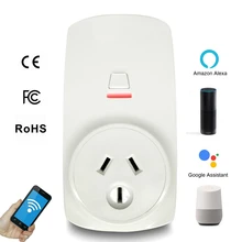 10A 240V NZ AU Plug Smart Socket Wifi Plug LED Light Display Google Home Accept Alexa Control Smart Wireless Outlet Socket