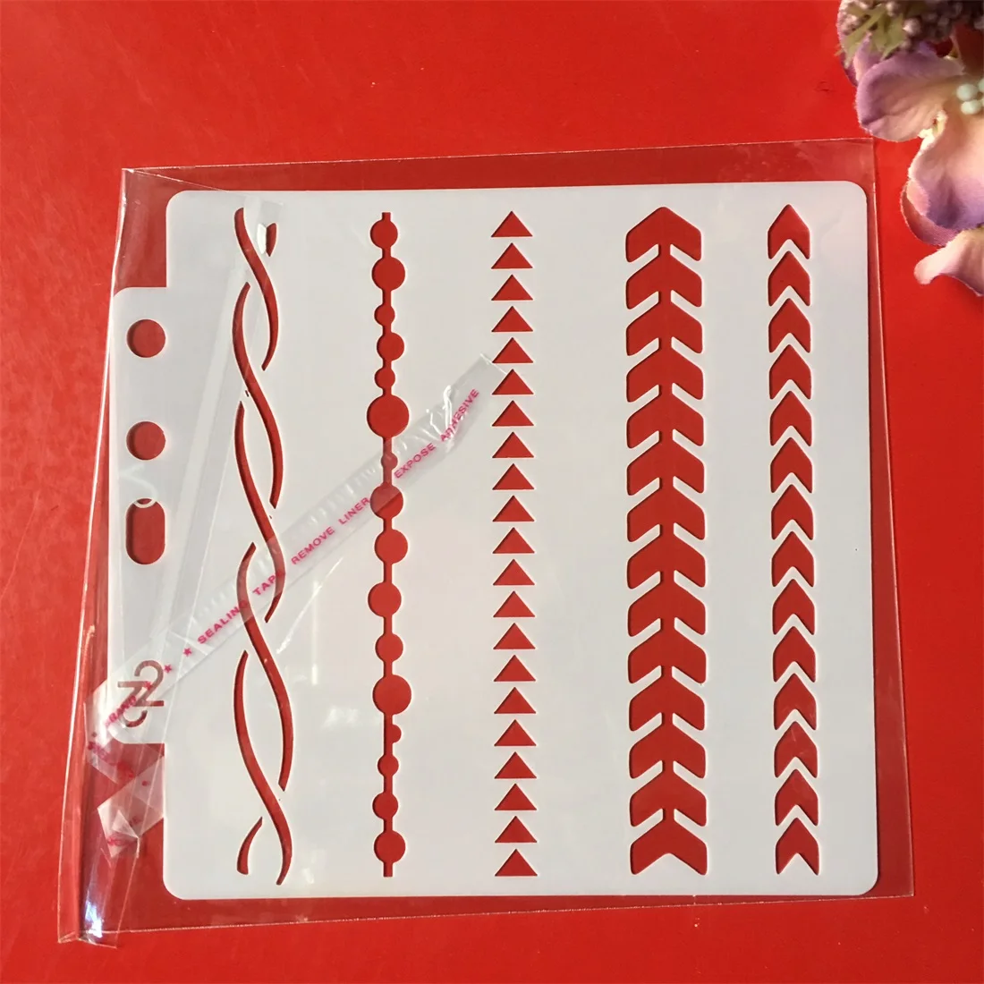 

1Pcs 5.1" Wavy Arrow Edge DIY Layering Stencils Wall Painting Scrapbook Coloring Embossing Album Decorative Paper Card Template