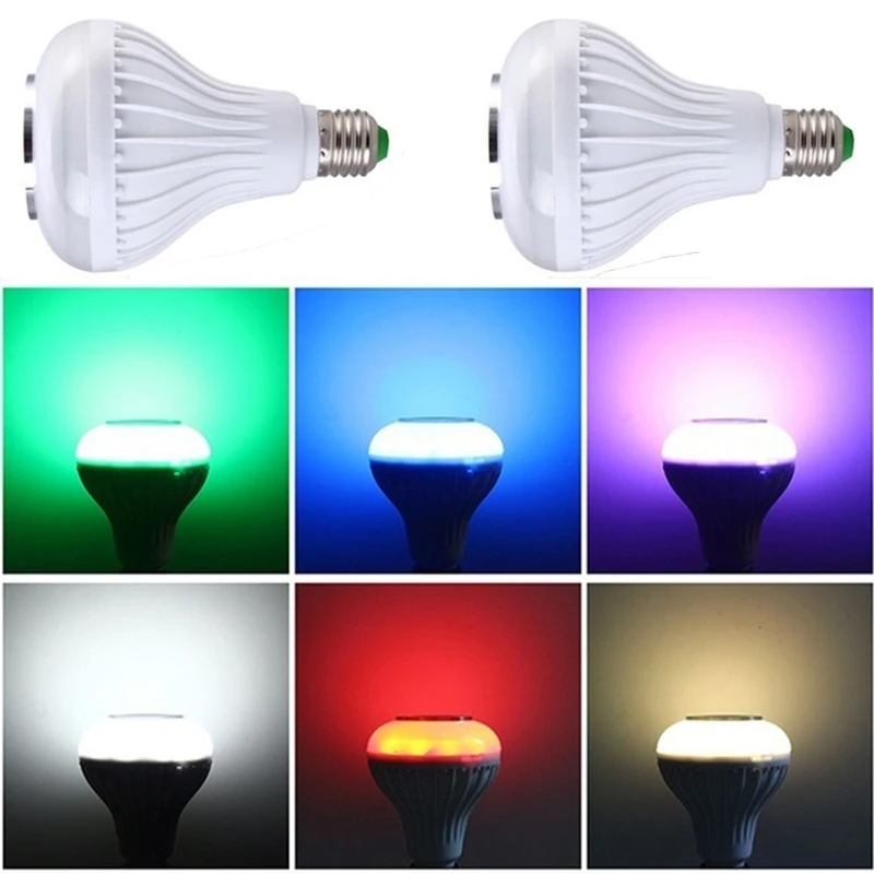 Wireless Bluetooth Speaker Bulb Music Playing Dimmable LED Bulb Light Lamp 4