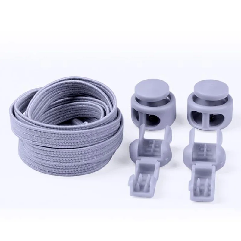 12 Pairs of 100cm Stretch Lock Without Lazy Lasso Shoelaces Sneaker Elastic Rubber Lace Shoe Kids Safe Elastic Tied Laces Buckle