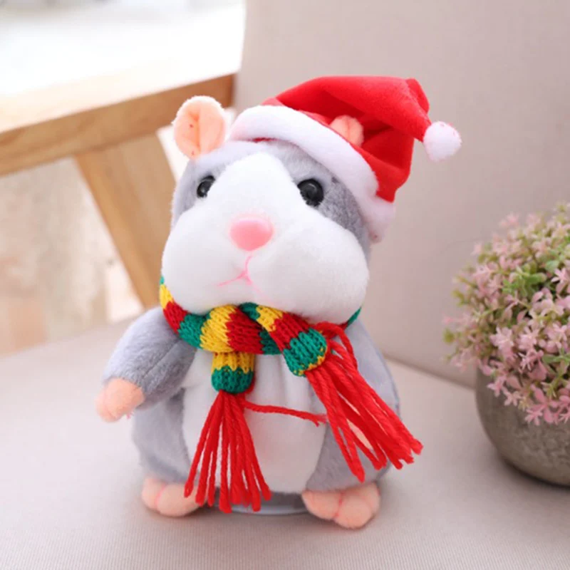 

1 Pcs Interesting Talking Hamster Pet Christmas Toy Sound Record Educational Plush For Children Kids FP8 DC14