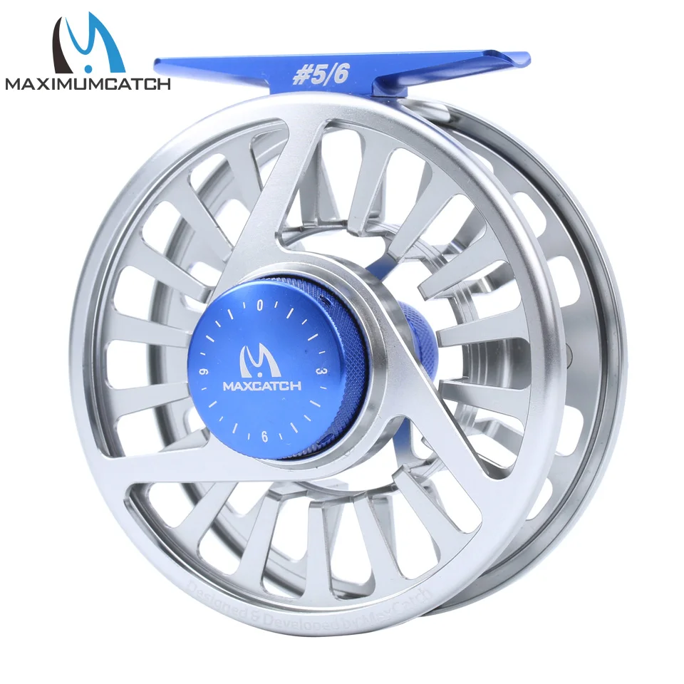 Maximumcatch Five Colors 5/6 WT Fly Fishing Reel Machined Aluminium Micro Adjusting Teflon Disc