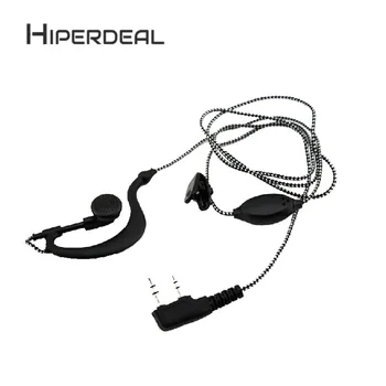 

HIPERDEAL 2PIN High Quality Earpiece Headset Mic For Radio Security Walkie Talkie Universal Headphone Noise Isolating 1Sp8