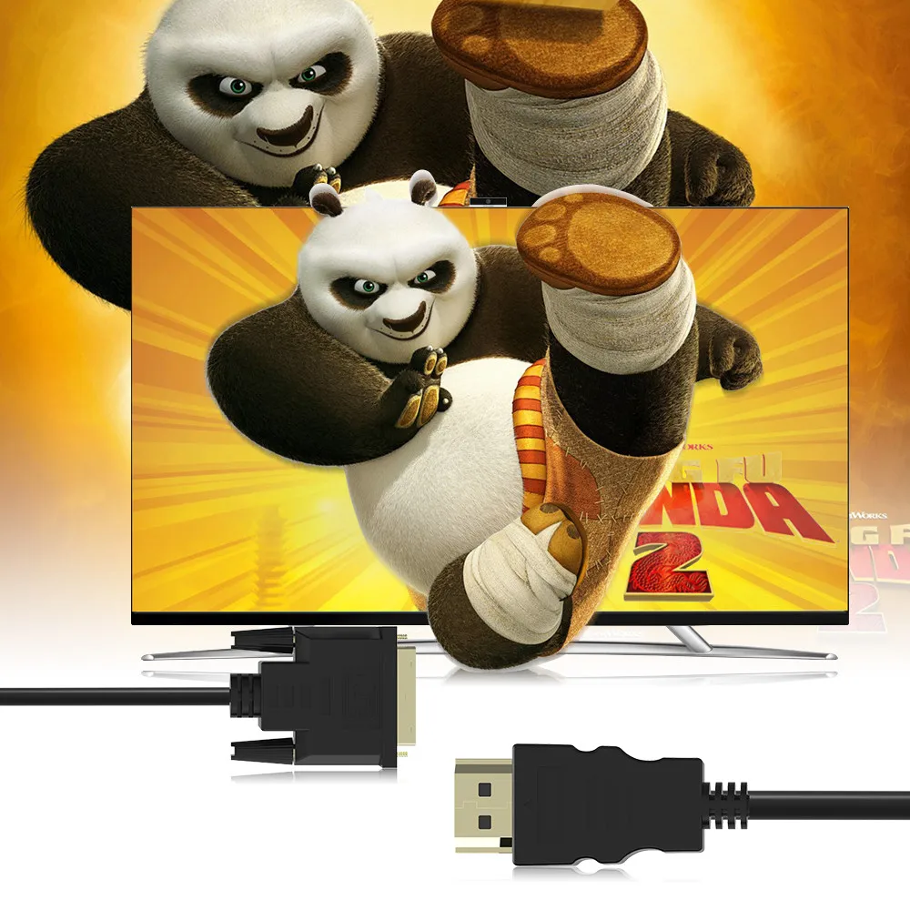 Высокое качество 3 фута 1 м HDMI к DVI DVI-D 24+ 1 pin адаптер позолоченный кабель «Папа-папа» для 1080P HD HDTV HD PC PS3 xbox DVD
