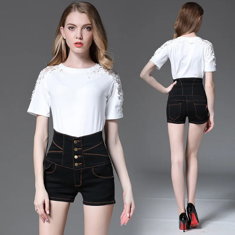 high waisted black shorts near me