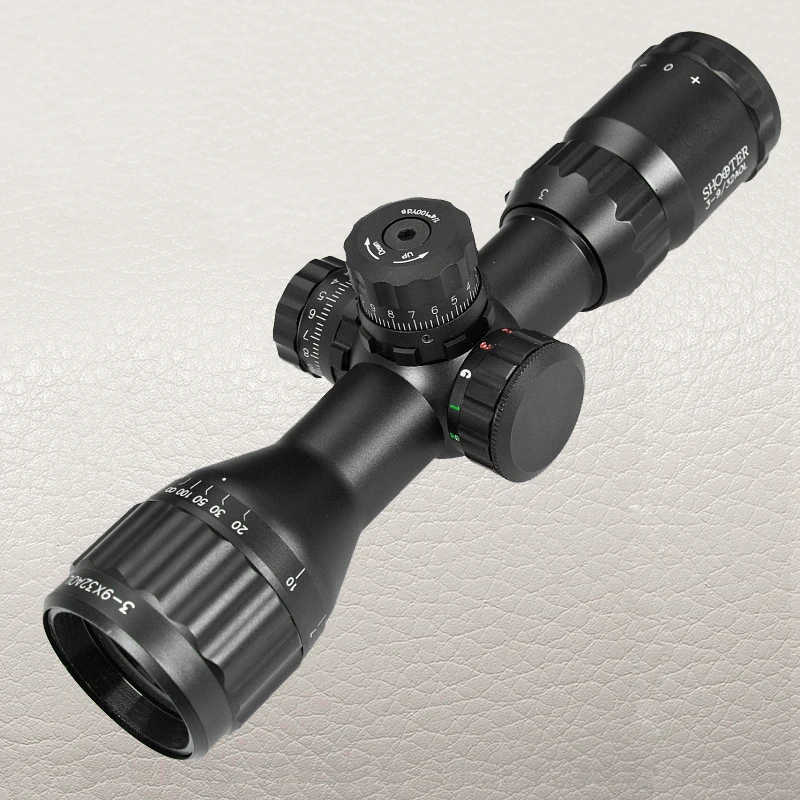 

3-9x32aol Tactical Optic Scope Sights Riflescope Monocular Telescope Hunting Spotting Scopes With Two Mount Device Accessories