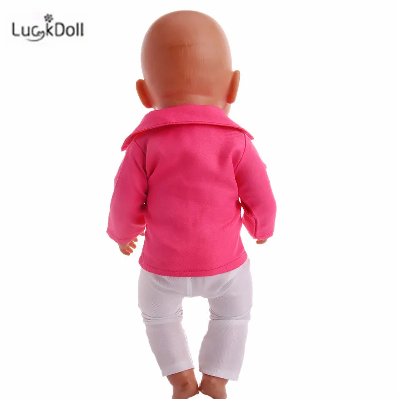 LUCKDOLL милый модный костюм ручной работы подходит 18 дюймов Американский 43 см детская кукла одежда аксессуары, игрушки для девочек, поколение, подарок на день рождения