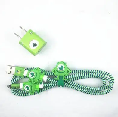 23 стиля USB зарядное устройство кабель протектор Diy набор с намоткой кабеля зарядные наклейки спиральный usb-шнур с зарядным устройством для iphone 5 6 6s 7 8