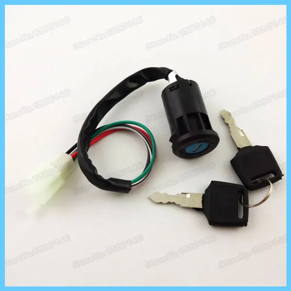 4 Wire Key Switch For 50cc 110cc 4 wheeler Pit Dirt Baja Mini Bikes ATV