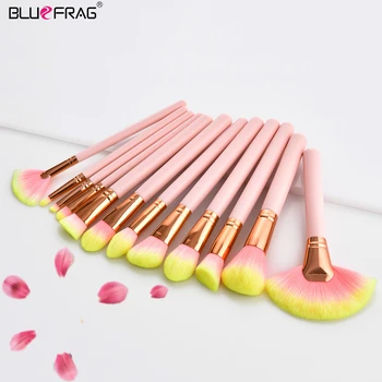 

BLUEFRAG Powder Brush Face Pink Blending Eyeshadow Makeup Brushes Professional Kabuki Eye Brush Cosmetic Set Tool Kit 12/10/4pcs