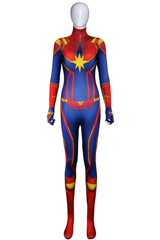 Марвел Капитан косплей костюм мстители супергерой Carol Danvers комбинезон сексуальный косплей зентай костюм на Хэллоуин - Цвет: women
