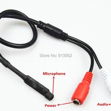 CCTV наблюдения RCA микрофон Микрофон Звук монитор аудио голосовой пикап CCTV камера