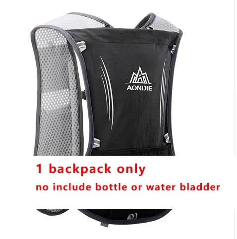 AONIJIE Pro для женщин и мужчин, легкий рюкзак для бега, Спортивная дорожка, гонки, марафон, Пешие прогулки, фитнес-сумка, жилет-рюкзак против обезвоживания - Цвет: black bag only