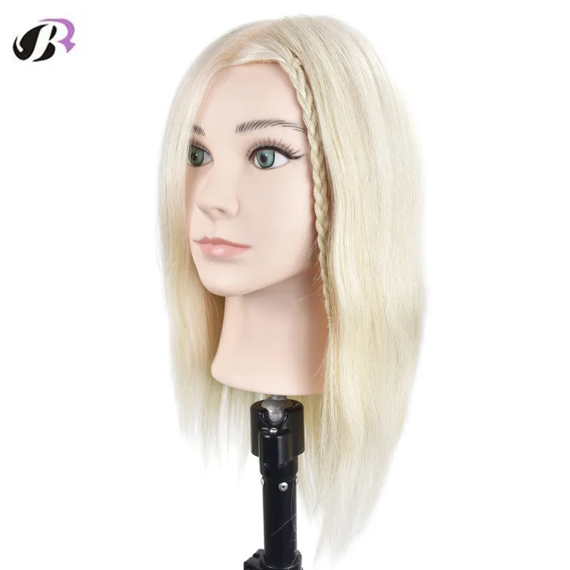 New Arrival Blonde 16inch Training Head With 100% Natural Human Hair Hairstyles Dummy Mannequin Head Hairdressing Manikin Dolls New Arrival Blonde 16inch Training Head With 100% Natural Human Hair Hairstyles Dummy Mannequin Head Hairdressing Manikin Dolls