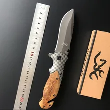 X50 Outdoors Folding Knife Steel Blade Wood Handle Tactical Pocket Survival Knives Huntting Fishing EDC Tool With box
