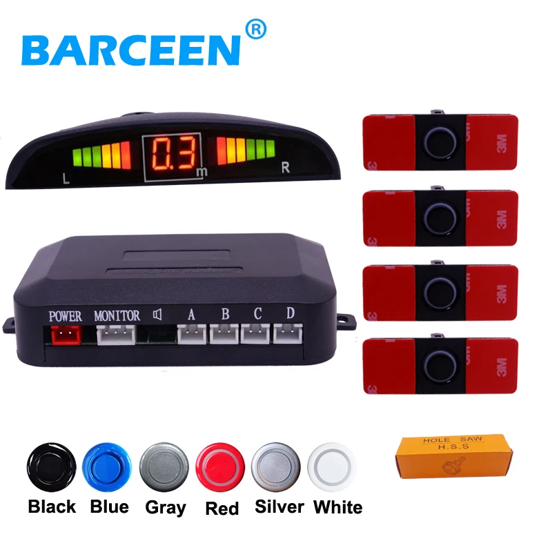 Car reversing use car parking sensor with led match set include 3 m