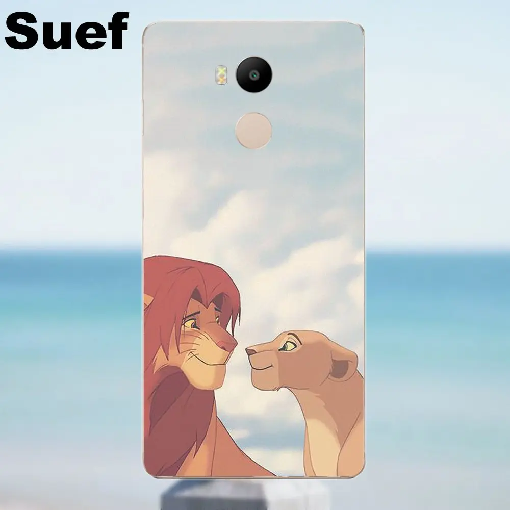 Suef Мягкая Мода Король Лев Симба и Нала любовник для Xiaomi Redmi 4 3 3S Pro Mi3 Mi4 Mi4i Mi4C Mi5 Mi5S Mi