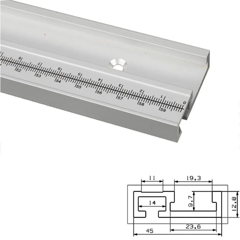 30/45 модель алюминиевого сплава направляющая для резки стоп t-треков алюминиевый паз направляющая для резки джиг приспособление Деревообработка DIY инструмент