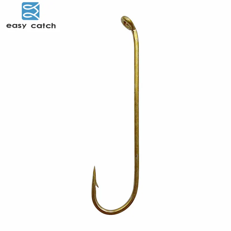 Easy Catch 500pcs 79580 Fishing Hooks Tea/gold Color Long Shank