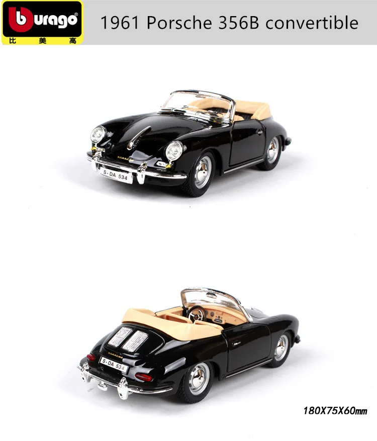 Bburago 1:24 Porsche 1961 модель автомобиля из сплава модель ремесла Коллекция игрушек инструменты подарок