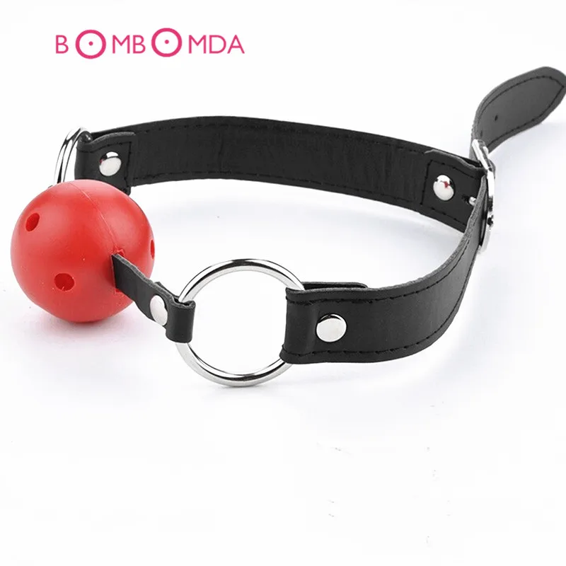 Pu Leather Band Ball Mouth Gag Oral Fixation Mouth Stuffed Adult Games