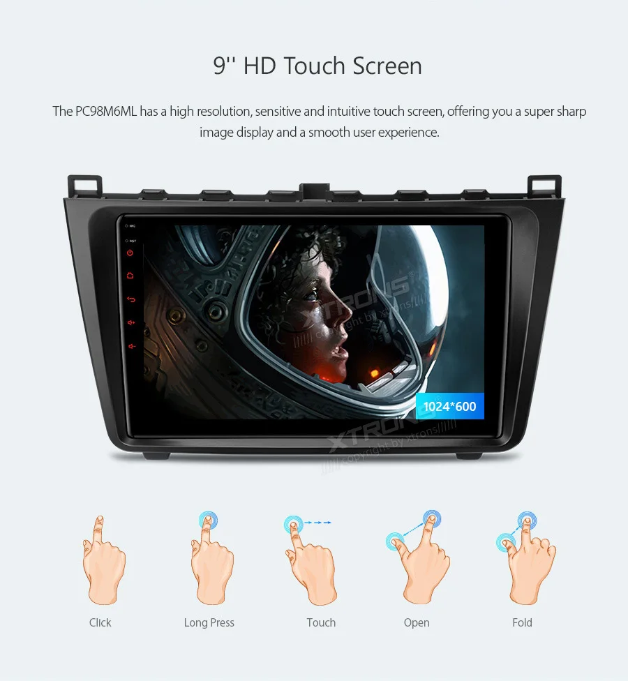 Top 9" Android 8.1 OS Car Multimedia Navigation GPS Radio for Mazda 6 2008-2012 & Mazda 6 Ultra 2008-2016 & Mazda 6 Ruiyi 2008-2012 7