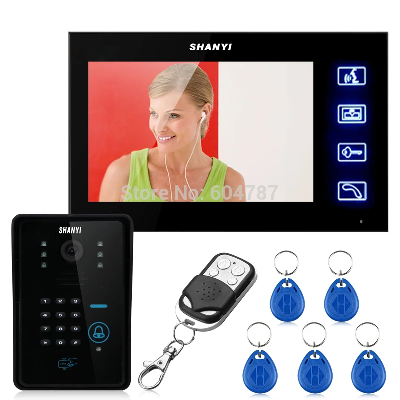 Touch Key 7\ LCD Video Door Phone Intercom System Wth IR Camera & Code Keypad