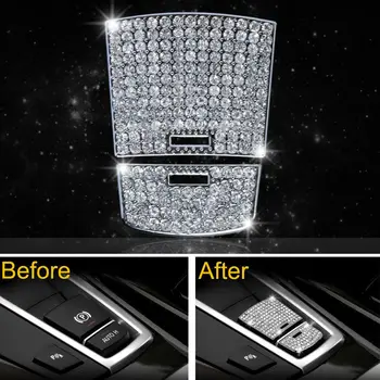 

Parking Brake Switch Auto Hold Button Cover Trim Diamond Version Decoration Fit For BMW 5 Series 525LI 6/7 Series Car Styling